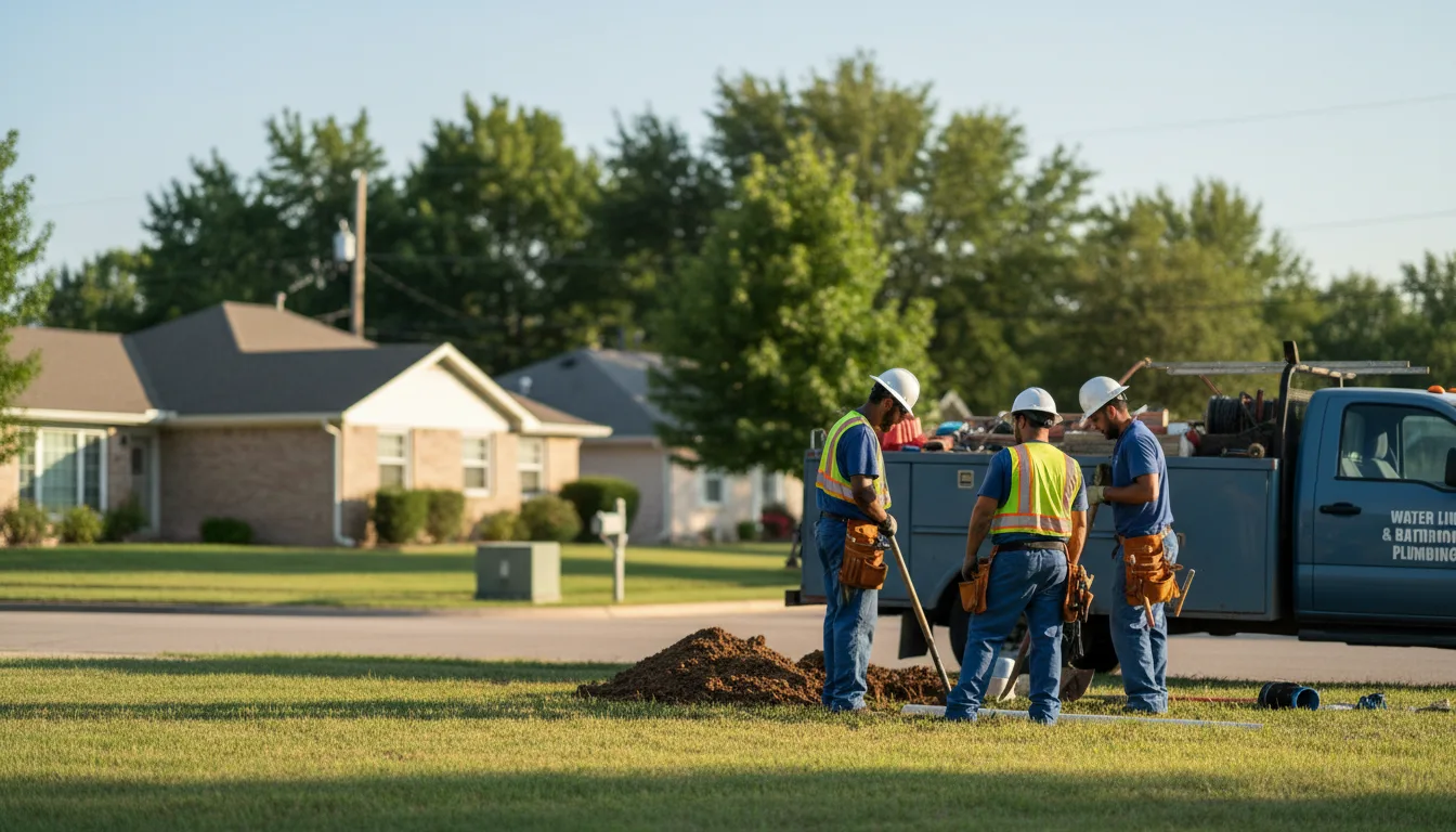 Residential water line and bathroom plumbing service in Duff, TN
